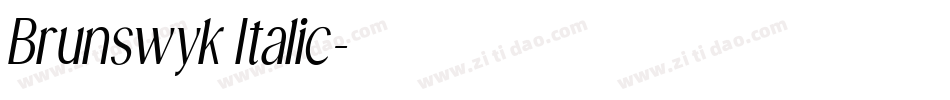 Brunswyk Italic字体转换